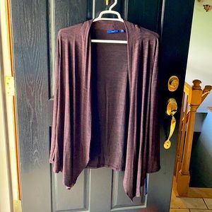 Apt. 9 Long Sleeved Cardigan Sweater Maroon